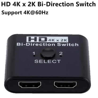 8K 60Hz HDMI-Compatible Switch Splitter Bi-Direction 1x2/2x1 HDMI-compatible Switcher 2 in1 Out for PS4 TV Box Switcher Adapter