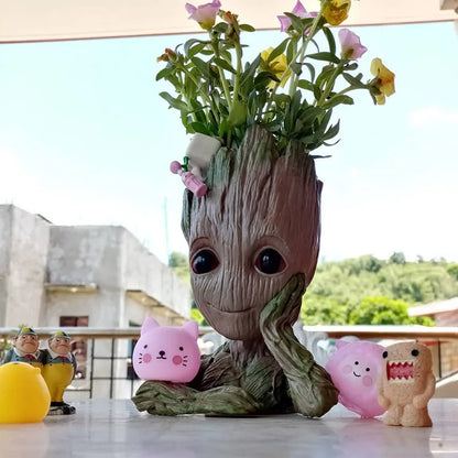 Groot Flower Home Decoration Vases Multifunction Groot Flower Pot Ornaments Arrangement Action Character Figurine Pen Holder