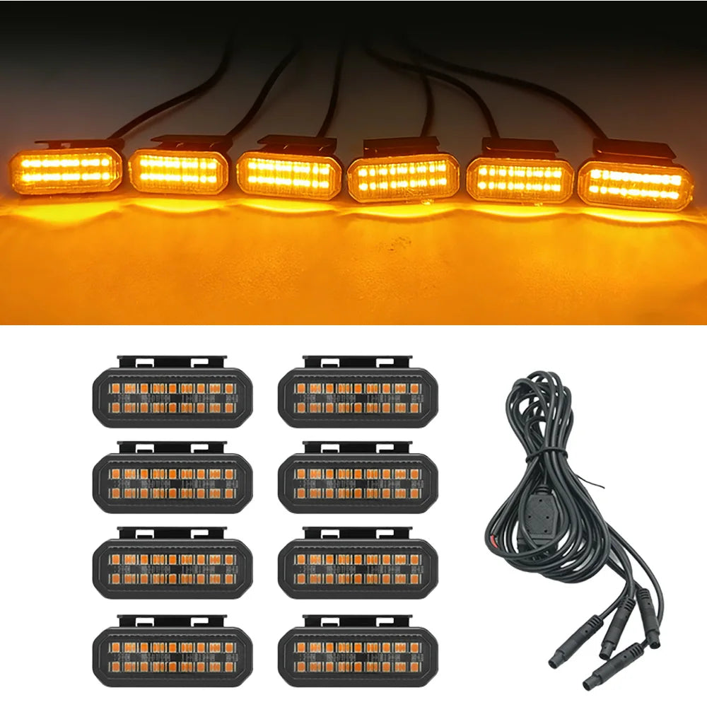 FOR TOYOTA HILUX LED Car Lights Front Grille LED Light Safety Warning Light Harness  Car Accessories LED Signal Lamps