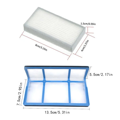 HEPA Filter Side Brush Mop Pads For ILIFE V5s Pro, V5s, V5, V3s Pro, V3s, V3, V50 V55 Robot Vacuum Cleaner, For ZACO V5sPro