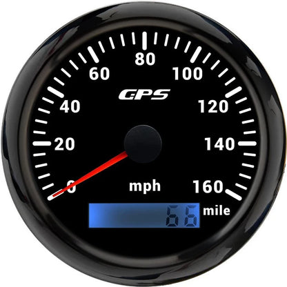 ELING Car Motorcycle Trucks Boats 85mm GPS Speedometer 30K 0-120KM/H 0-80M 200M Speed Gauge with 7 Colors Backlight 12V 24V