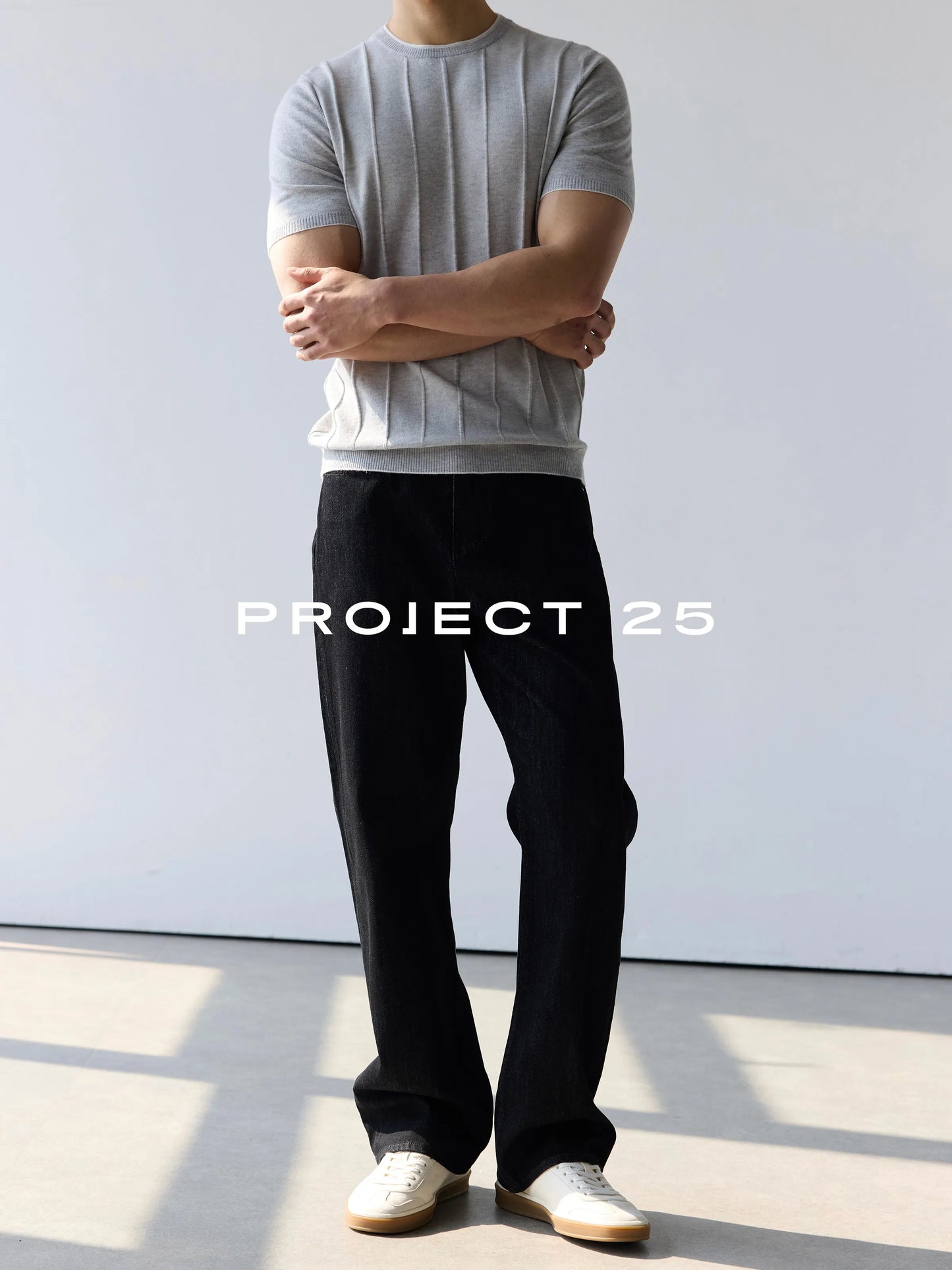 PROJECT 25 Men's Japanese Triacetate Denim Jeans - 11.2oz Black Washed Straight Fit with Slight Stretch Tailored Casual Trousers