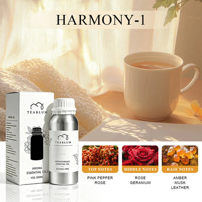 TEABLUM 500ML Aromatic Hotel Essential Oil Hotels Home Air Freshener Pure Plant Essential Oil Alcohol Free for Electric Diffuser