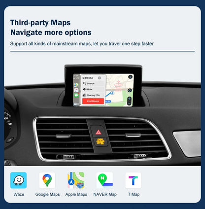 CARABC Wireless Carplay module for Audi A1 Q3 RMC HN+ 2009-2018 Year Support Android Auto autolink Airplay Rear Camera Car Play