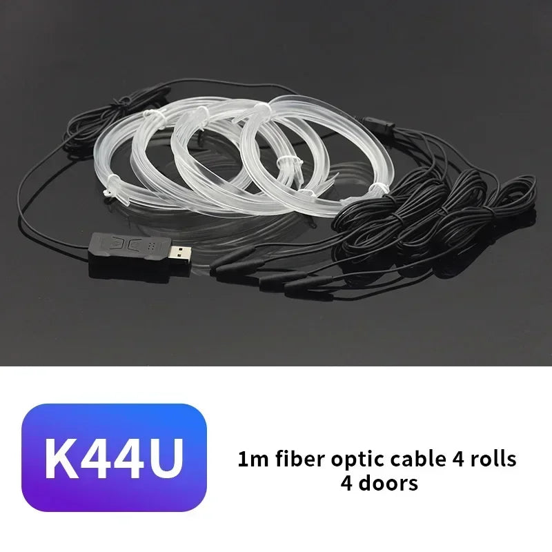 Car Environment Wire LED USB Flexible Neon Interior Lights Assembly RGB For Automotive Decoration Lighting 3M Hidden APP