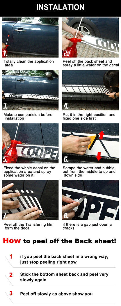 Car Body Side Stickers for Camper RV Van Motorhome Caravan Racing Sport Stripes Vinyl Decal Decoration Auto Tuning Accessories