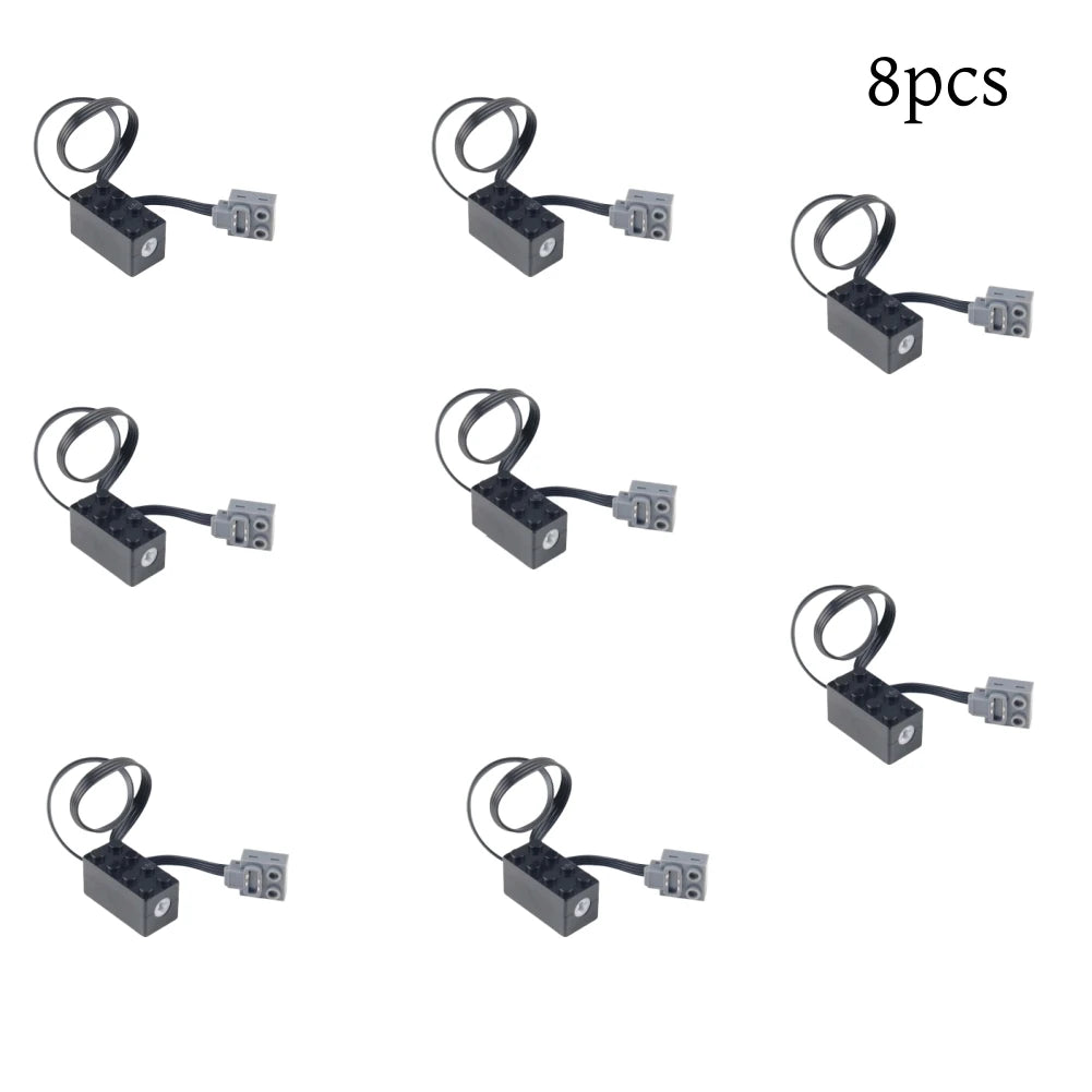 4/8pcs S Drive Motor MOC Technical Part Power Functions Compatible with Legoeds Motor Power Pack Modified Components Engine Toy