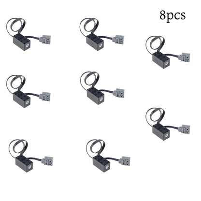 4/8pcs S Drive Motor MOC Technical Part Power Functions Compatible with Legoeds Motor Power Pack Modified Components Engine Toy
