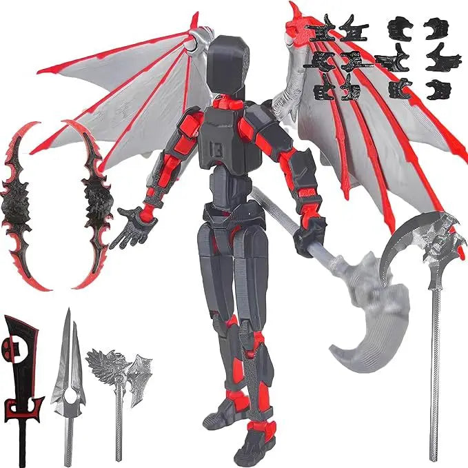 Hot 13 Action Figure Dummy Death Swordsman Titan 13 Action Figures T13 Multi-Jointed Movable Lucky 13 Action Figure Nova Gift