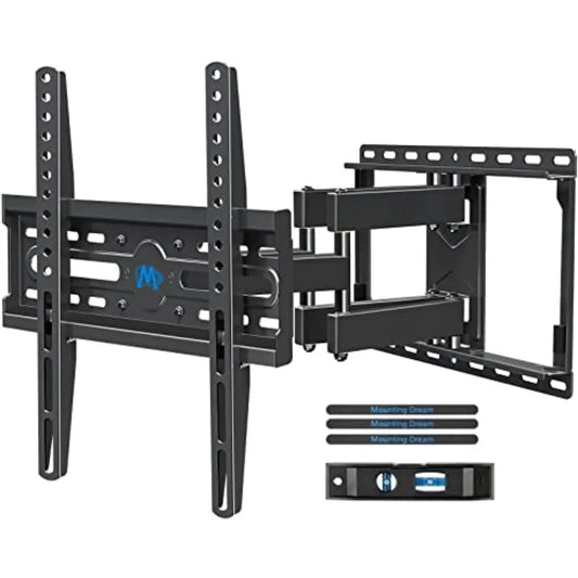 TV Wall Mount for 32-65 Inch Television, Mount with Swivel and Tilt, Full Motion Bracket with Articulating Dual Arms, Fits 16in