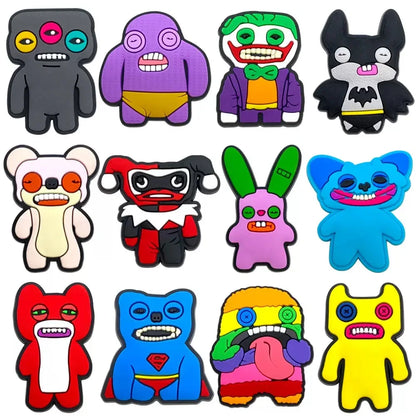12-100Pcs Fuggler Teeth Monster Shoe Charms Pin for Clog Sandal Accessories DIY Shoe Decoration Wristband Kids Party X-mas Gifts