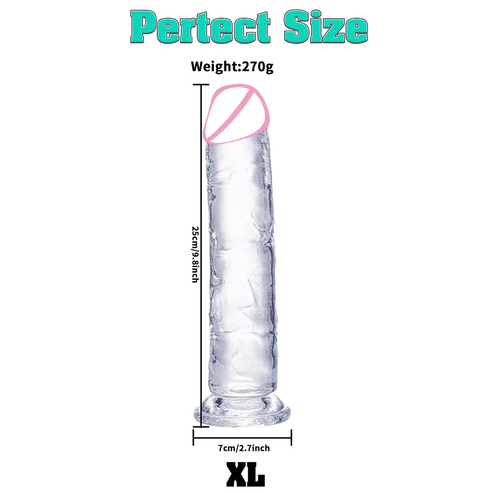 Realistic Big Dick Jelly Women Gay Penetration Vagina Anal Huge Dildo Clitoris Vaginal Masturbators 4 Size Penis Sexy Adult Toys