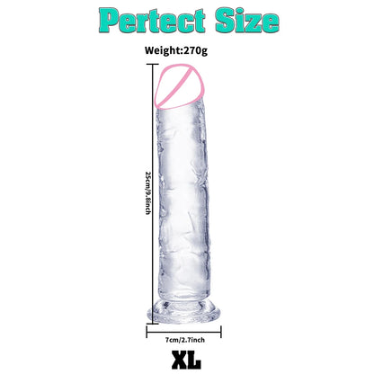 Realistic Big Dick Jelly Women Gay Penetration Vagina Anal Huge Dildo Clitoris Vaginal Masturbators 4 Size Penis Sexy Adult Toys