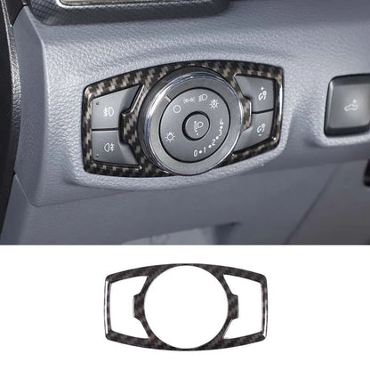 ABS Carbon Fiber For Ford Ranger Wildtrak 2015-2021 Car Center Control Shift Panel Steering Wheel Glass Lift Frame Sticker