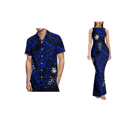 High Quality Custom Sexy Bodycon Dress Pacific Isalnd Art Design Women Boat Neck Design Sleeveless Maxi Dress Backless Dress