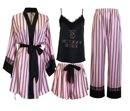 New Trim Homewear Ladies Sleepwear Chemise Sexy Womens Victoria's Secret Nightwear Underwear Pajamas Set Robe Lace