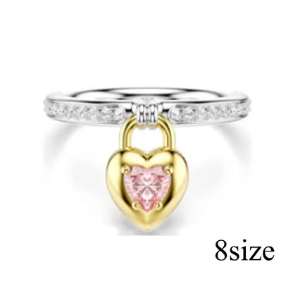New Cross Diamond Fashion Color Crystal Mixed Cut Open Ring