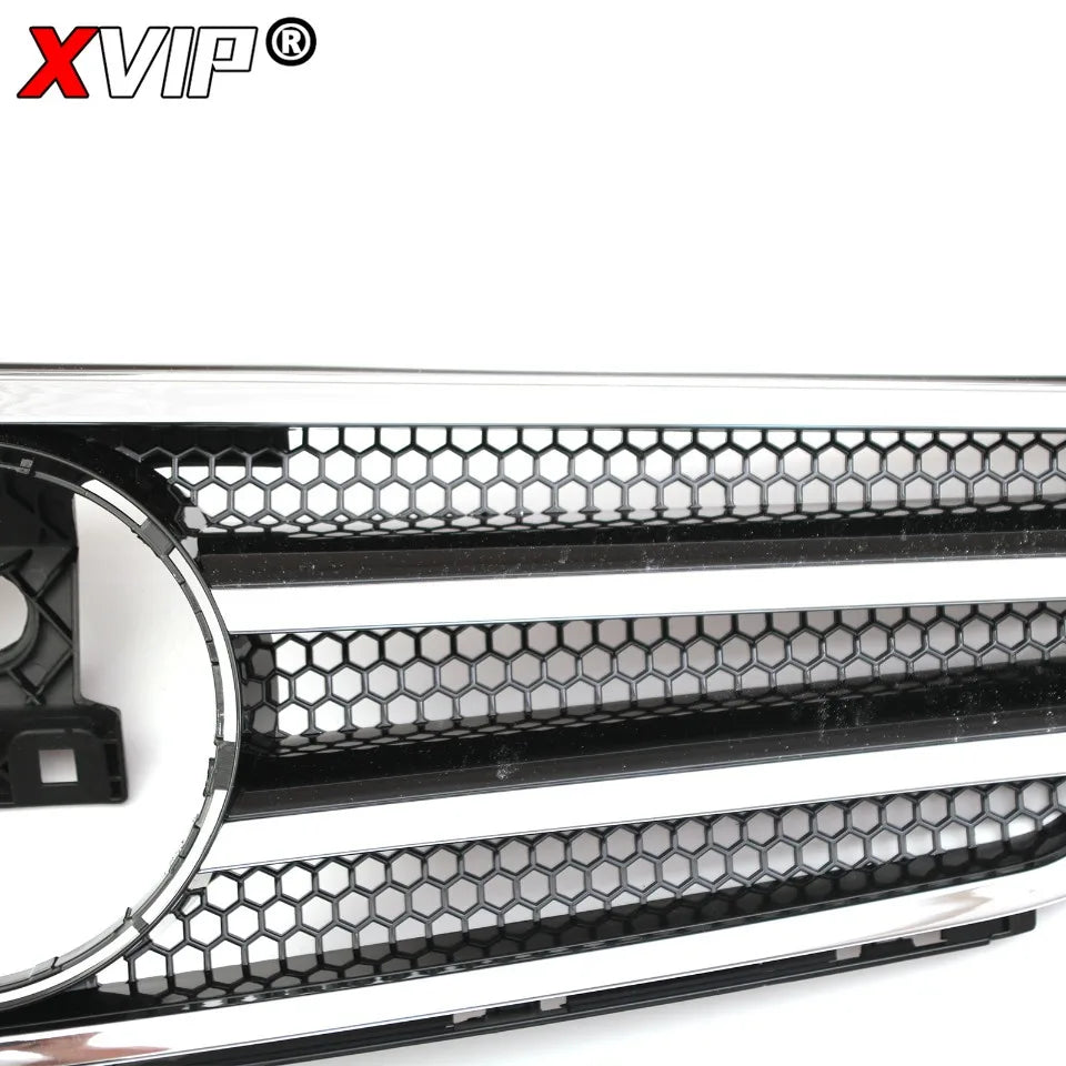 XVIP Glossy Black A - Style Racing Grille Chrome Bumper Grill For Mercedes Benz C-Class W204 08-14 C200 C230 C250 C280 C300 C350