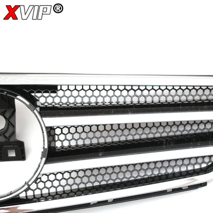 XVIP Glossy Black A - Style Racing Grille Chrome Bumper Grill For Mercedes Benz C-Class W204 08-14 C200 C230 C250 C280 C300 C350