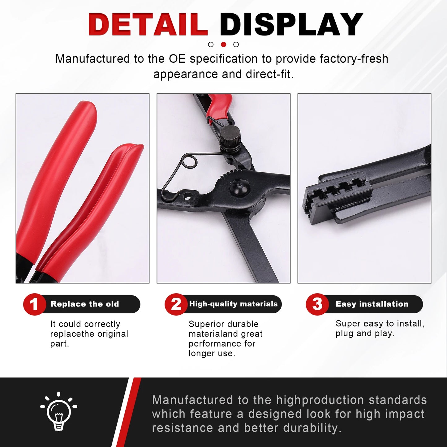 Universal Adjustable Clamp Tool for Automotive Hose Pipes Reach Hose Clamp Pliers Set Fuel Oil Water Hose Auto repair Tools