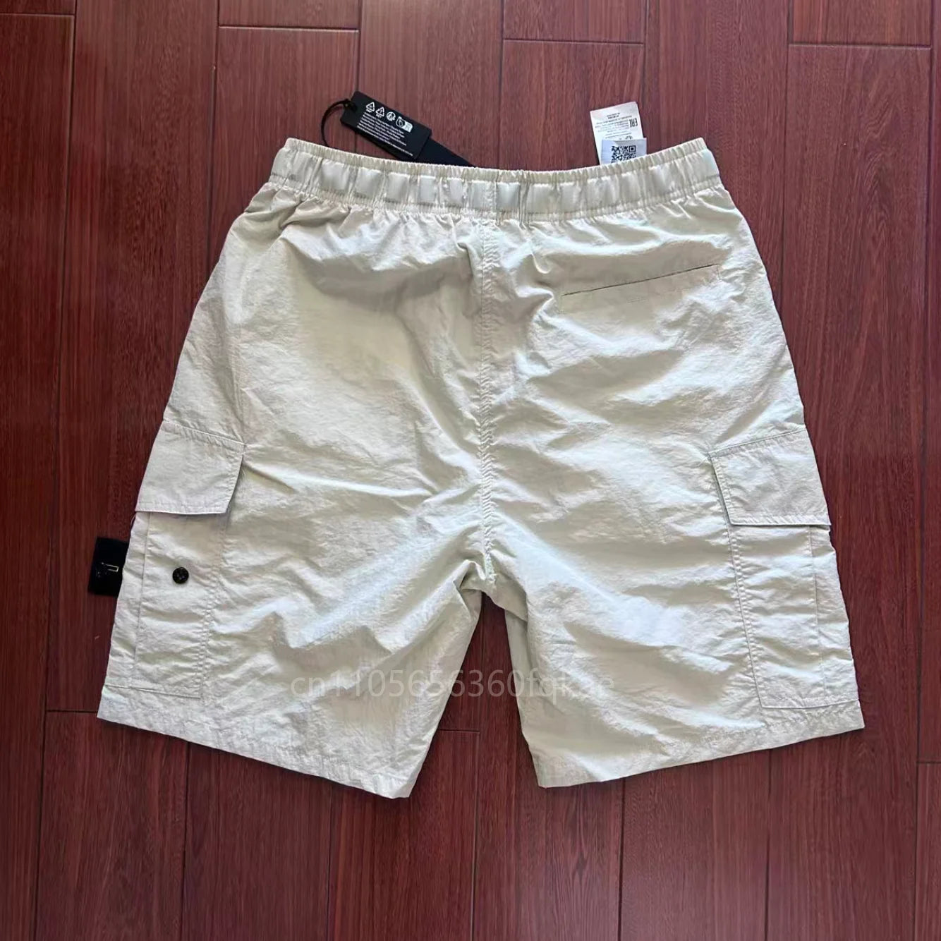 26 New Compass Button Patch Men's Shorts Pants Male Summer Breathable Solid Color Linen Trousers Beach Shorts Fitness Streetwear