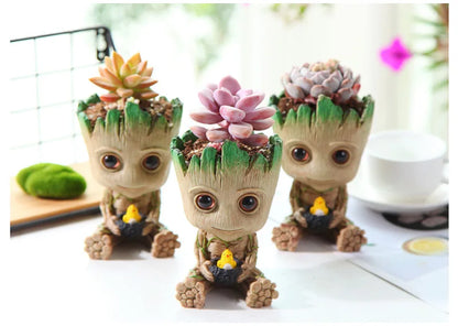 Home Decoration Groot Planter Flower Pots For Indoor Flowers Pot Tree Man Ornaments Anime Figure Statue Art Crafts Kid Men Gifts