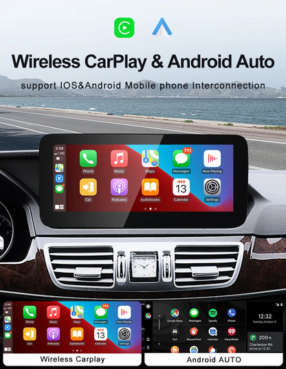 STWE New Car Multimedia Wireless Android AUTO CarPlay 10.25inch 12.3inch Screen For Mercedes Benz E Class W212 Car Video Players