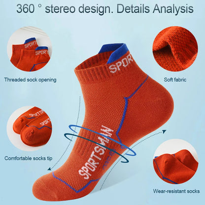 12 Pairs Summer Socks Men's Ankle Running Sports Socks Mesh Breathable Sweat Absorbent and Odor Fitness Low Cut Short Socks Thin