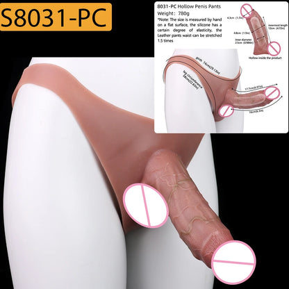 SXXY Strap-On Lifelike Penis Cover насадка на член Large Hollow DildoPants Intimate Adult Sex Toy for Couples Sex