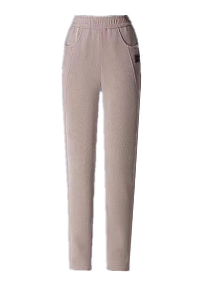 High Waist Corduroy Mom Pants Women's Autumn Winter Fleece Lined Casual Straight Leggings plus Size Harlan Pants