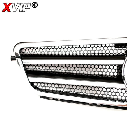 XVIP Glossy Black A - Style Racing Grille Chrome Bumper Grill For Mercedes Benz C-Class W204 08-14 C200 C230 C250 C280 C300 C350
