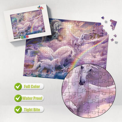 Hd Printing Unicorn Jigsaw Puzzle 300 Pieces Mini Kids Educational Toy Adult Stress Relief Game Cartoon DIY Family Birthday Gift
