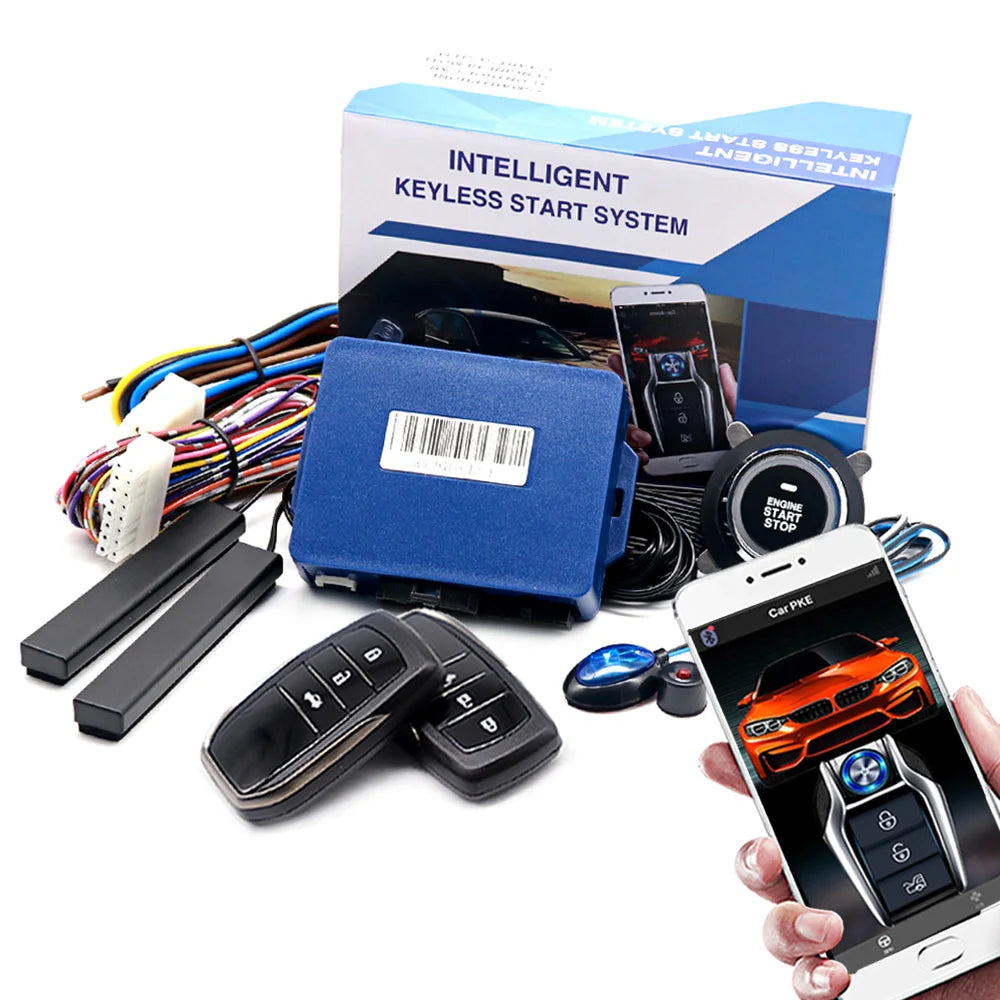 Remote Starter Car Alarm with Autostart Smart System Universal Start Stop Ignition Button for Car Central Lock Auto Acessories