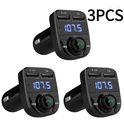1/3/5PCS Car Bluetooth FM Transmitter Wireless Radio Adapter For Auto Music Stereo Player Dual USB Fast Charger For Smart Phone