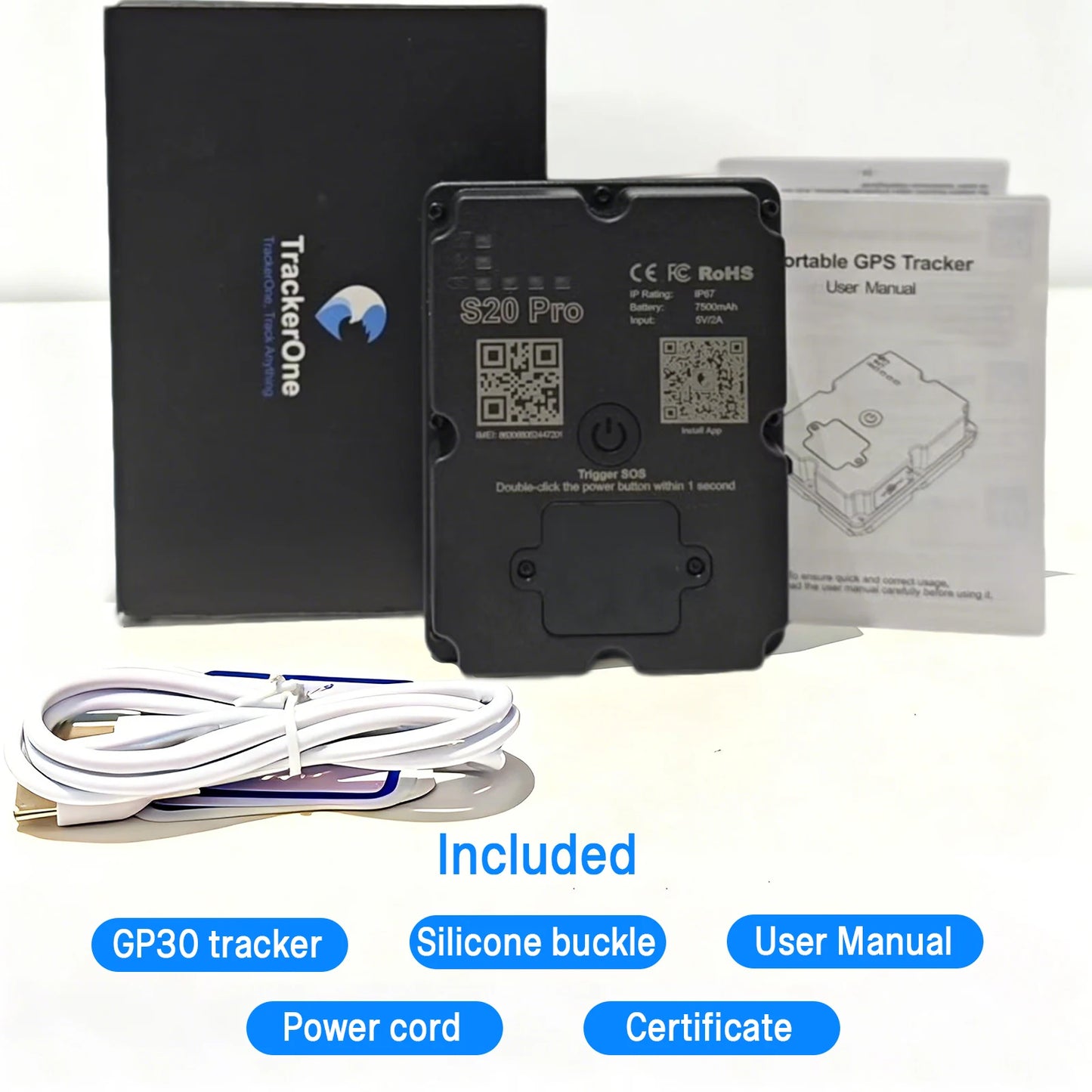 4G Vehicle GPS Tracker Real-Time Tracking Long Standby Battery Strong Magnetic Mount Waterproof Multiple Alarm Functions