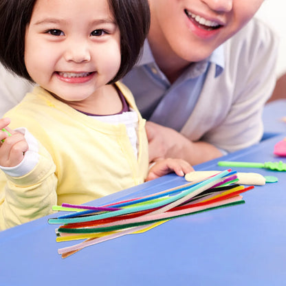 400Pcs Multicolor Chenille Stems Flexible DIY Craft Kit for Kids Adults Art Projects Christmas Twisting Sticks Educational
