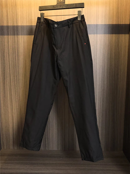 Northern Winter Men's Straight Leg down Pants Duck Feather Lined Outdoor Fashionable Casual  Color Youth Long Trousers