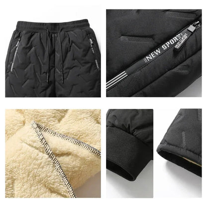 Winter Fleece Pants Men Lambswool Thicken Warm Waterproof Trousers Male Casual Outdoor Thermal Man Joggers Sweatpants Big 6XL7XL