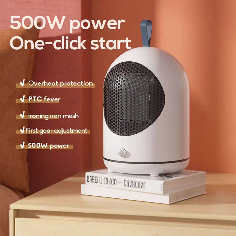 500W Desktop Heater Silent Electric Heater Suitable for Home Office and Small Portable Heater