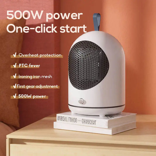 500W Desktop Heater Silent Electric Heater Suitable for Home Office and Small Portable Heater