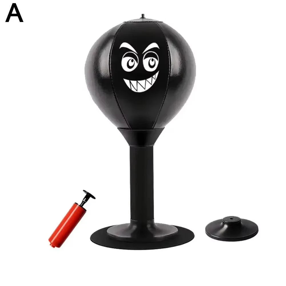 Saco de boxe de mesa alívio do estresse com ventosa para mesa de escritório contadores mesa boxe punch bola engraçado saco de bo