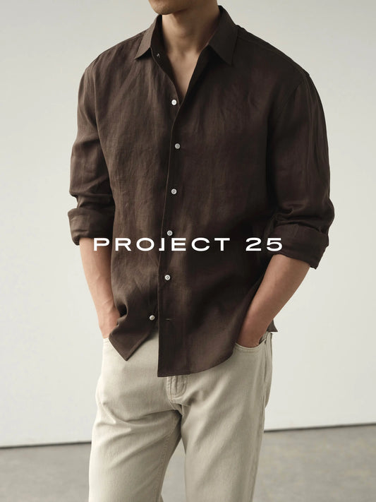 PROJECT 25 Men Normandy TEX-NORD Linen Shirt, Breathable Cooling Old Money Style Relaxed Long Sleeve Casual Luxury Daily Blouse