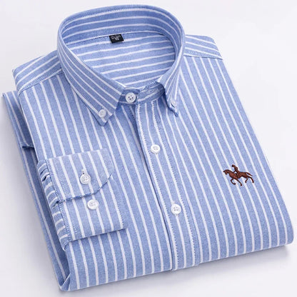 Fashionable Cotton Men's Shirt Long-Sleeved Oxford Soft Comfortable And Breathable Classic Versatile Business Casual Men's Shirt