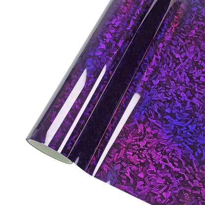 High Gloss Forged Laser Rainbow Carbon Fiber Silver Car Carbon Film Black Vinyl Wrap Tuning Auto Accessories Sticker for Car