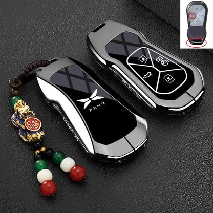 Premium Zinc Alloy Key Cover Case for XPENG G9/G6/G7/P5/P7+/G3i/MONA M03 (2025) - Protective Key Fob Shell Keybag Keychain