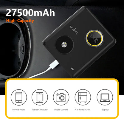 27500mAh 2000A UltraSafe Jump Starter – 12V Sodium Battery Booster Pack, Portable Jump Box, PD60W Power Bank & Jumper Cables