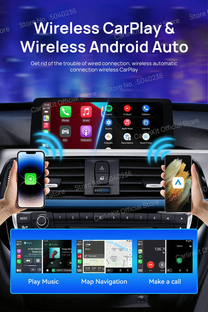 2026 CarlinKit CarPlay AI Box Android 13.0 QCM6225 8-Core Android Auto Wireless CarPlay Adapter 2.4+5GGPS 64G 128G FOTA Upgrade