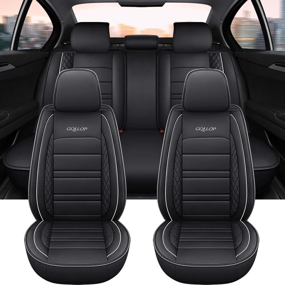 Full Coverage Pu Leather Car Seat Covers for MITSUBISHI Outlander ASX Eclipse Lancer Pajero Sport Zinger Galant Car Accessories