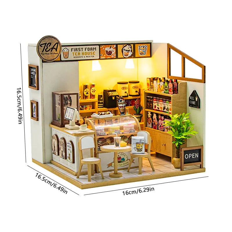 Mini DIY DollHouses Kit Flower House Handmade 3D Puzzle Assembly Building Toys Home Bedroom Decoration With Furniture Doll House