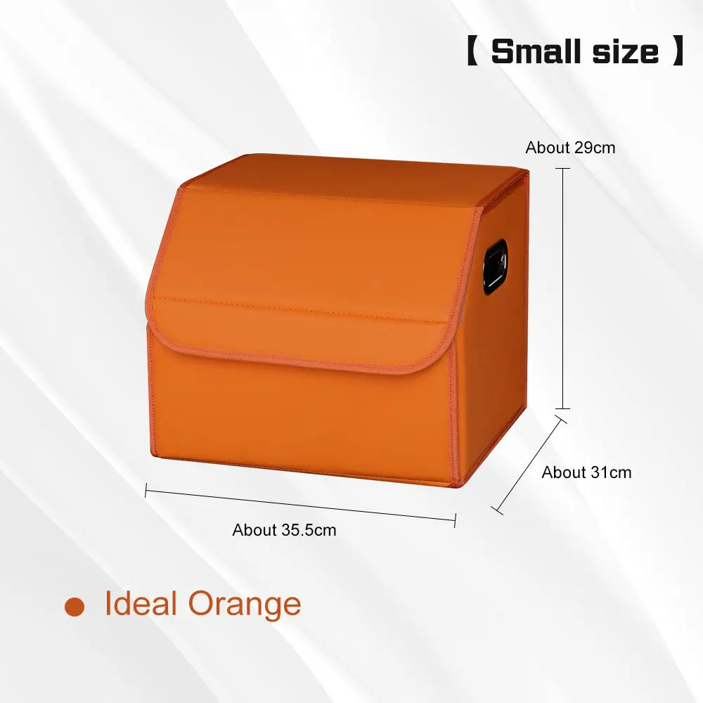 Portable Car Trunk Organizer Box Large Capacity Leather Foldable Storage Box Multifunctional Auto Organizer Bag Car Accessories